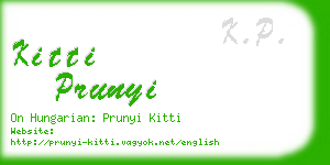 kitti prunyi business card